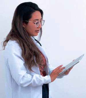 Nogales Arizona licensed practical nurse reading patient chart